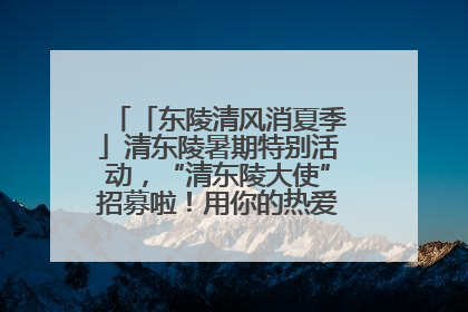「东陵清风消夏季」清东陵暑期特别活动，“清东陵大使”招募啦！用你的热爱守护世界遗产！