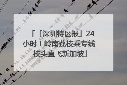 「深圳特区报」24小时！岭南荔枝乘专线 枝头直飞新加坡