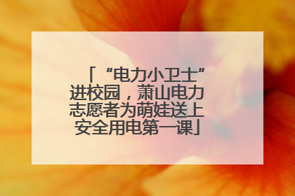 “电力小卫士”进校园，萧山电力志愿者为萌娃送上安全用电第一课
