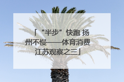 “半步”快跑 扬州不慢——体育消费江苏观察之三