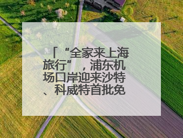 “全家来上海旅行”，浦东机场口岸迎来沙特、科威特首批免签入境旅客