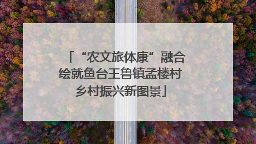 “农文旅体康”融合绘就鱼台王鲁镇孟楼村乡村振兴新图景