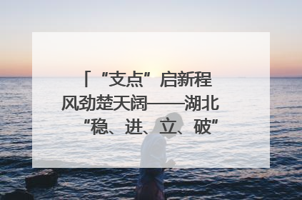 “支点”启新程 风劲楚天阔——湖北“稳、进、立、破”谱写“荆”彩篇章