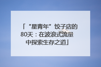 “星青年”饺子店的80天：在波浪式流量中探索生存之道
