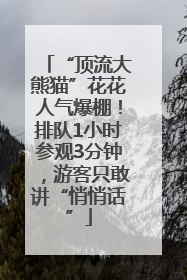 “顶流大熊猫”花花人气爆棚！排队1小时参观3分钟，游客只敢讲“悄悄话”