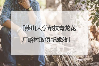 燕山大学帮扶青龙花厂峪村取得新成效