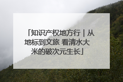 知识产权地方行｜从地标到文旅 看清水大米的破次元生长