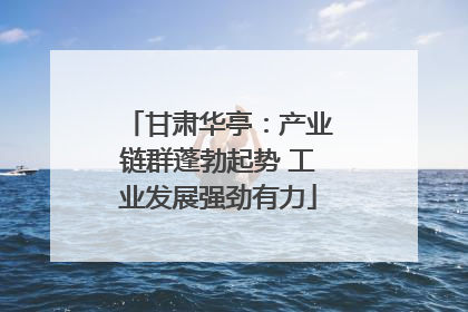 甘肃华亭：产业链群蓬勃起势 工业发展强劲有力