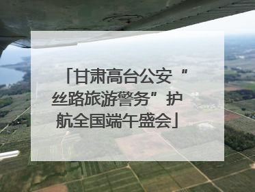 甘肃高台公安“丝路旅游警务”护航全国端午盛会