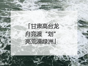 甘肃高台龙舟竞渡“划”亮荒漠绿洲