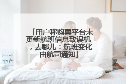 用户称购票平台未更新航班信息致误机，去哪儿：航班变化由航司通知