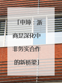 申坤：浙商是深化中非务实合作的新桥梁