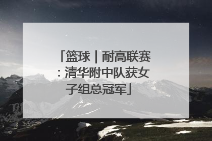 篮球｜耐高联赛：清华附中队获女子组总冠军