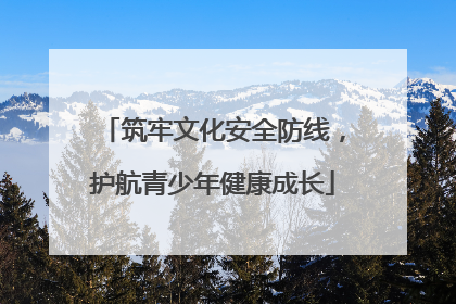 筑牢文化安全防线，护航青少年健康成长