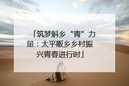 筑梦斛乡“青”力量：太平畈乡乡村振兴青春进行时