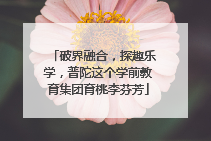 破界融合，探趣乐学，普陀这个学前教育集团育桃李芬芳