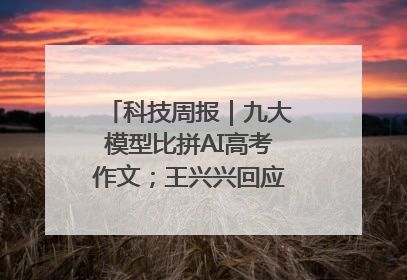 科技周报｜九大模型比拼AI高考作文；王兴兴回应机器人比赛价值