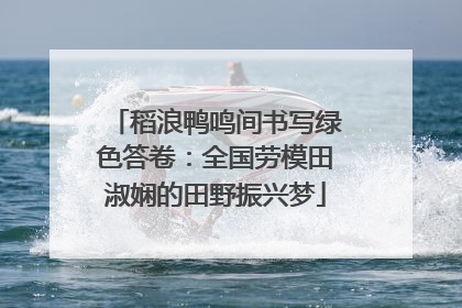稻浪鸭鸣间书写绿色答卷：全国劳模田淑娴的田野振兴梦