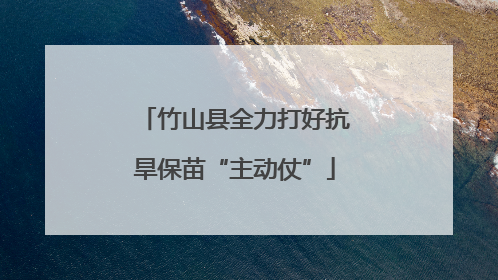 竹山县全力打好抗旱保苗“主动仗”