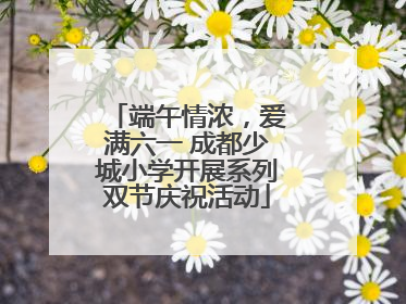端午情浓，爱满六一 成都少城小学开展系列双节庆祝活动