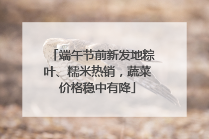 端午节前新发地粽叶、糯米热销，蔬菜价格稳中有降