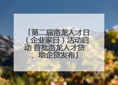 第二届洛龙人才日（企业家日）活动启动 首批洛龙人才贷、助企贷发布