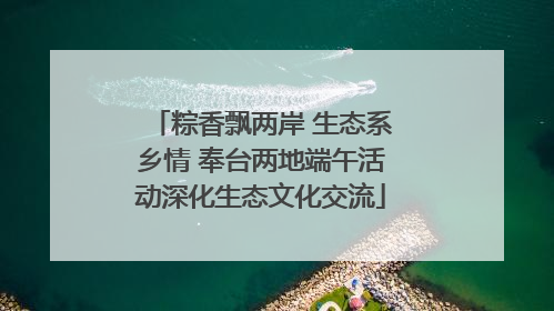 粽香飘两岸 生态系乡情 奉台两地端午活动深化生态文化交流