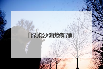 绿染沙海焕新颜