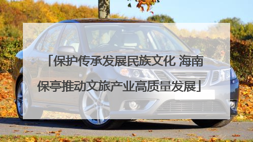 保护传承发展民族文化 海南保亭推动文旅产业高质量发展
