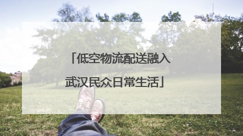低空物流配送融入武汉民众日常生活
