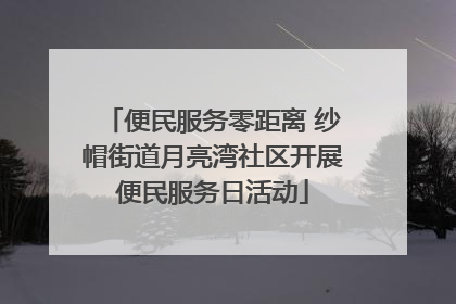 便民服务零距离 纱帽街道月亮湾社区开展便民服务日活动