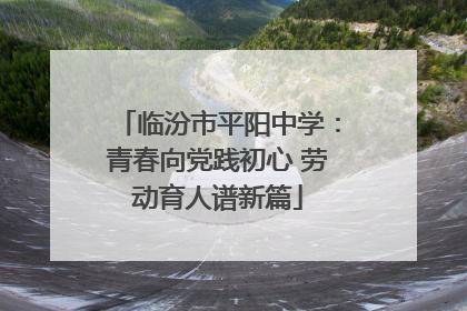 临汾市平阳中学：青春向党践初心 劳动育人谱新篇