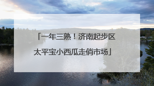 一年三熟！济南起步区太平宝小西瓜走俏市场
