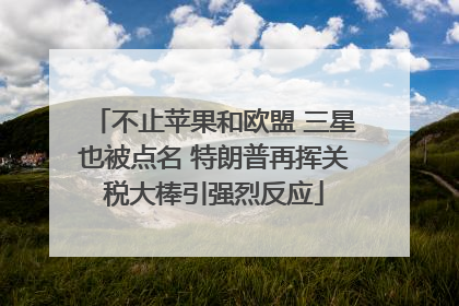 不止苹果和欧盟 三星也被点名 特朗普再挥关税大棒引强烈反应