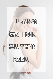 世界杯预选赛丨阿根廷队平哥伦比亚队