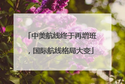 中美航线终于再增班，国际航线格局大变