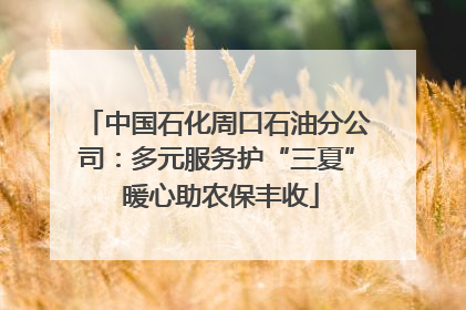 中国石化周口石油分公司：多元服务护“三夏” 暖心助农保丰收