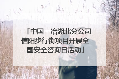 中国一冶湖北分公司信阳步行街项目开展全国安全咨询日活动