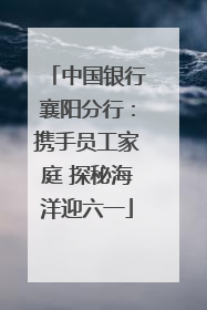 中国银行襄阳分行：携手员工家庭 探秘海洋迎六一