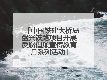 中国铁建大桥局盘兴铁路项目开展反腐倡廉宣传教育月系列活动