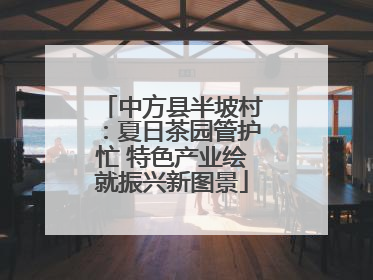 中方县半坡村：夏日茶园管护忙 特色产业绘就振兴新图景