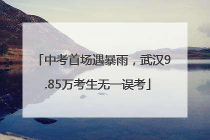 中考首场遇暴雨，武汉9.85万考生无一误考