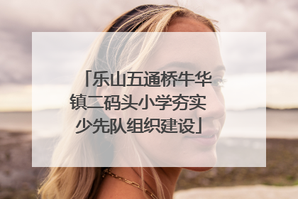 乐山五通桥牛华镇二码头小学夯实少先队组织建设