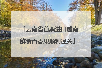 云南省首票进口越南鲜食百香果顺利通关
