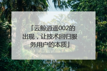 云鲸逍遥002的出现，让技术回归服务用户的本质