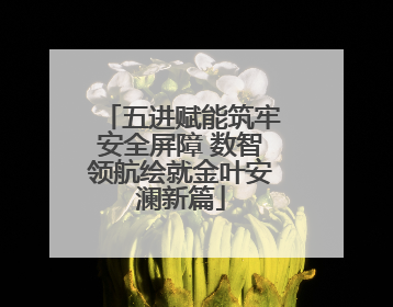 五进赋能筑牢安全屏障 数智领航绘就金叶安澜新篇