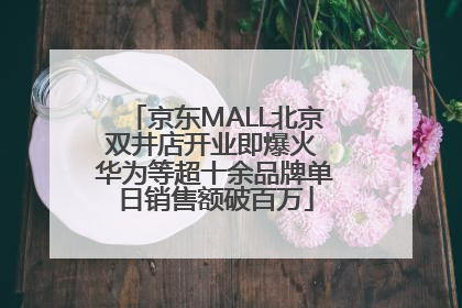 京东MALL北京双井店开业即爆火 华为等超十余品牌单日销售额破百万