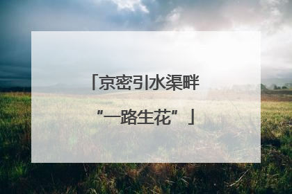 京密引水渠畔“一路生花”
