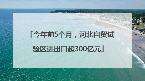 今年前5个月，河北自贸试验区进出口超300亿元