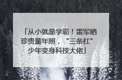 从小就是学霸！雷军晒珍贵童年照，“三条杠”少年变身科技大佬